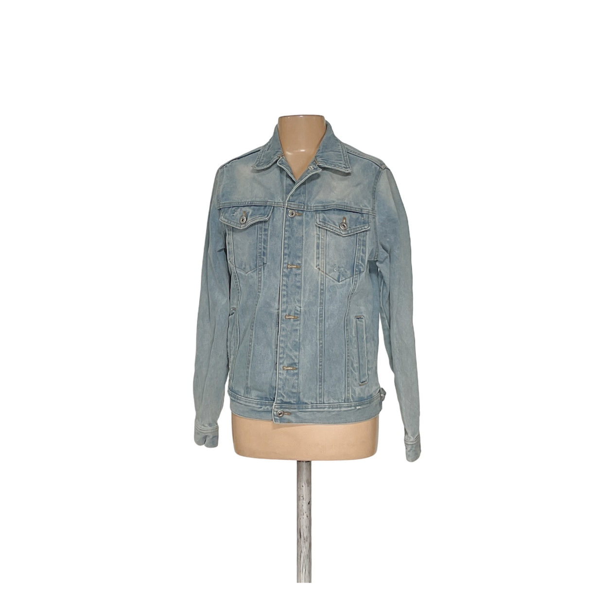 ZARA Blue Cotton Bomber Jacket