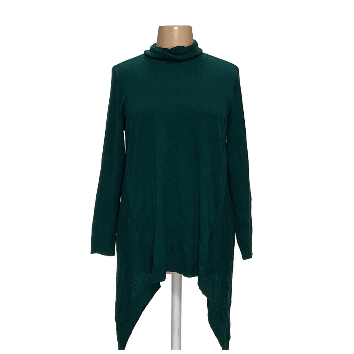 Chico's Green Cotton Pullover Sweater