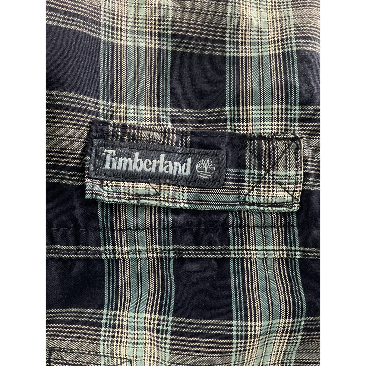 Men's Timberland Blue Plaid Button-Down Shirt