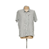 Columbia Men's Microfiber Short Sleeve Button-Up Shirt XL Gray