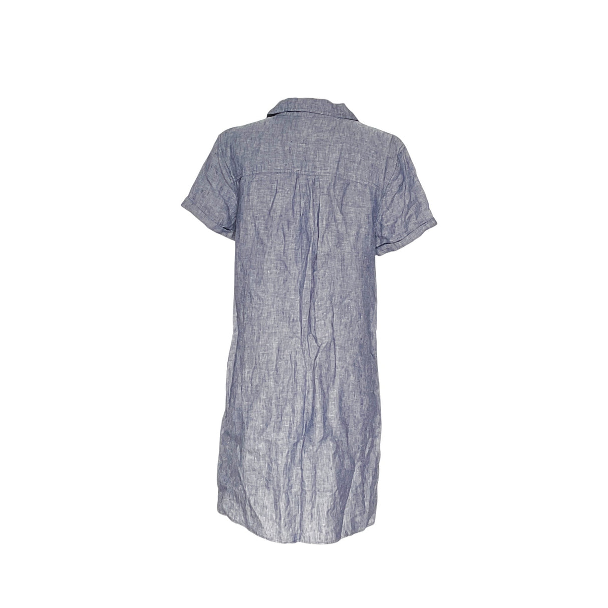 Tahari Blue Linen Shirt Dress, M