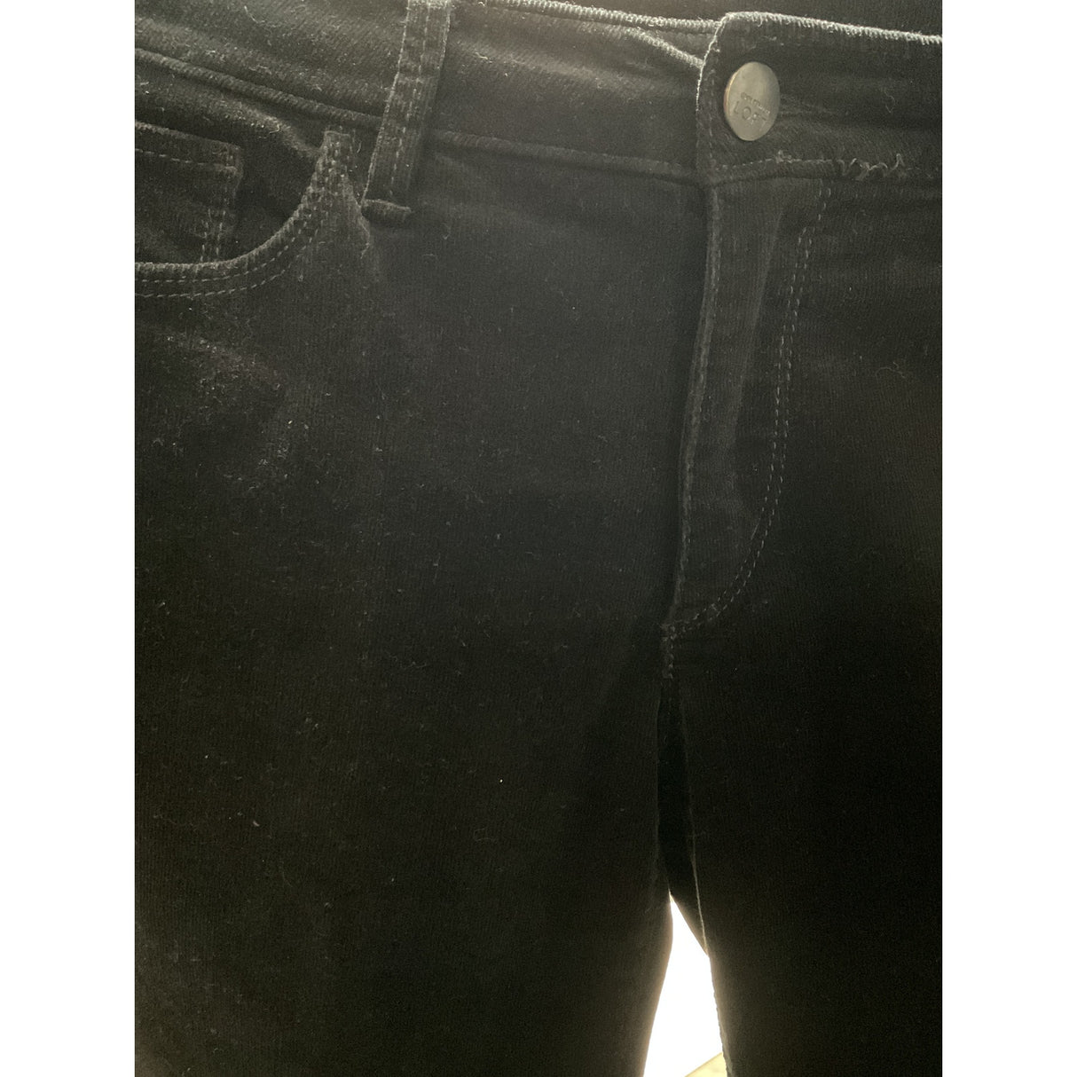 LOFT Black Cotton Bootcut Pants 8P