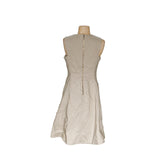 Calvin Klein Cream Cotton A-Line Midi Dress Size 4