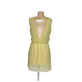 ZARA Yellow A-Line Midi Dress - Women's M