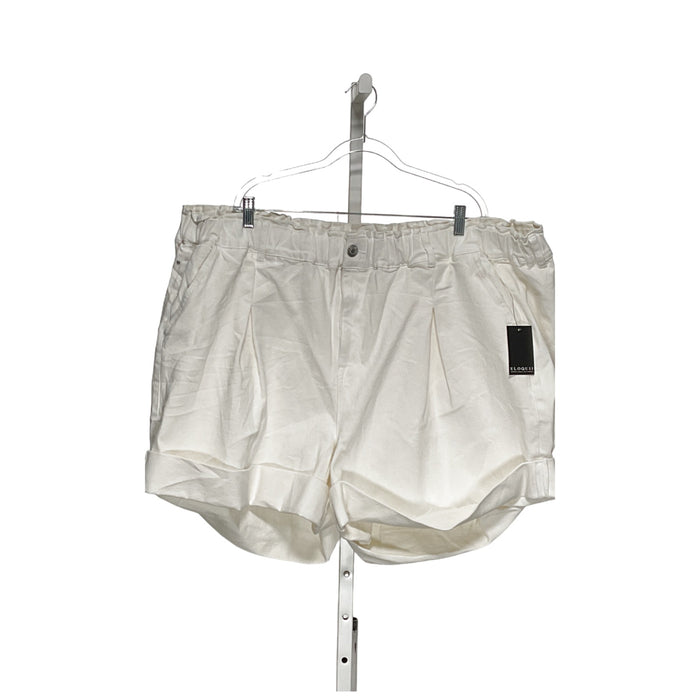 ELOQUII White Sailor Shorts Size 26