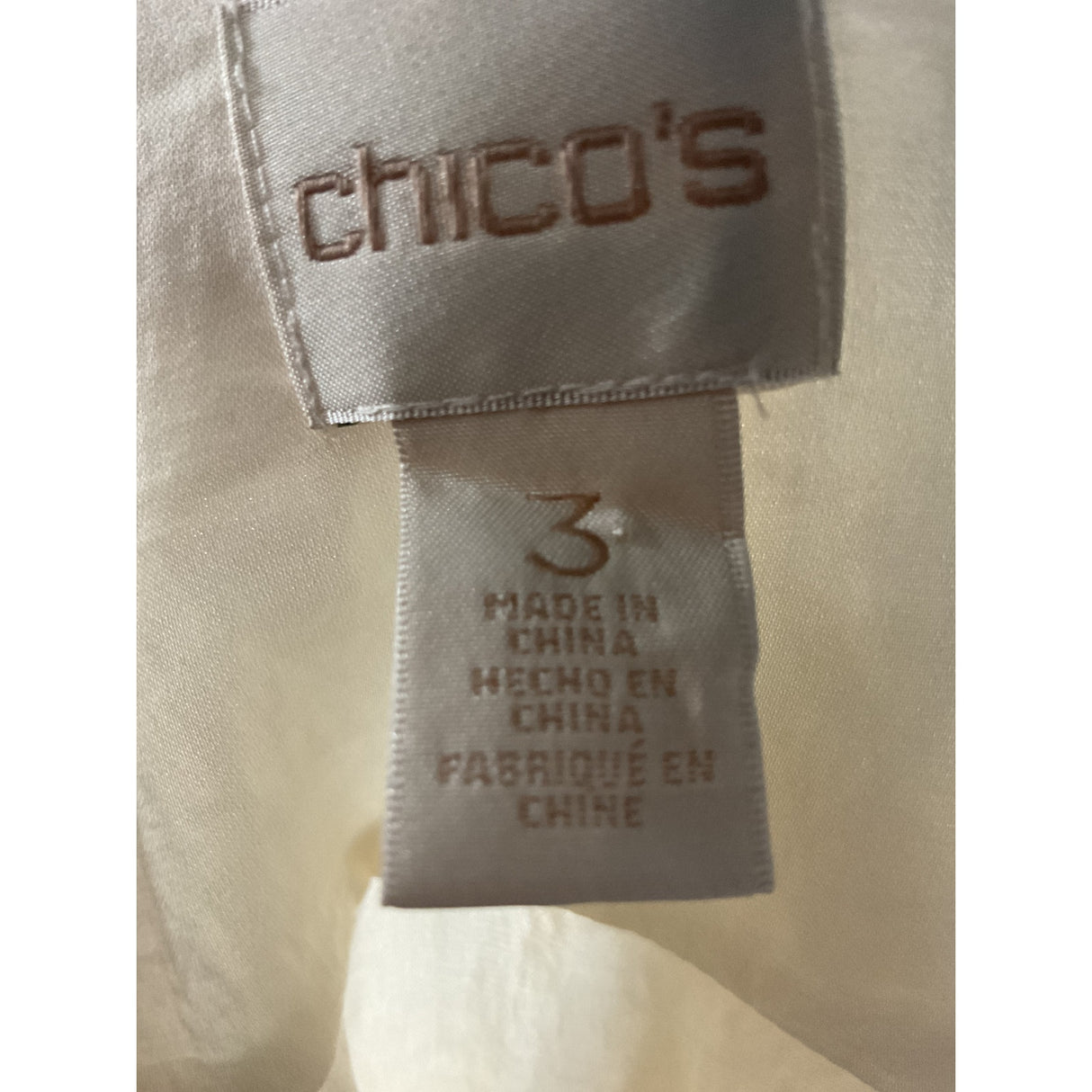 Chico's White Spring Blouse - Women's Size 3