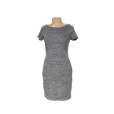 Banana Republic Gray Rayon Midi Sheath Dress
