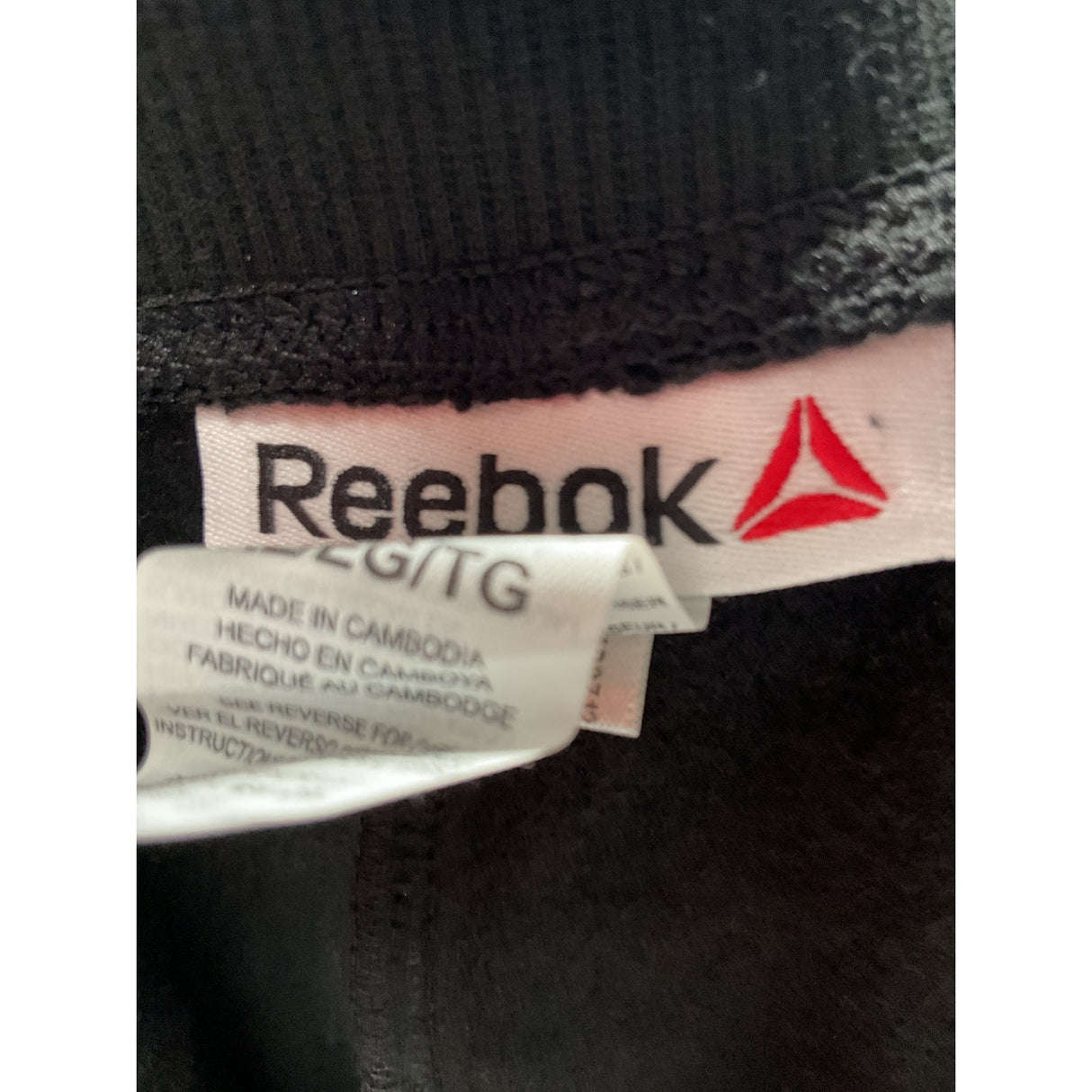 Men's Reebok Black Cotton Jogger Pants - Size XL