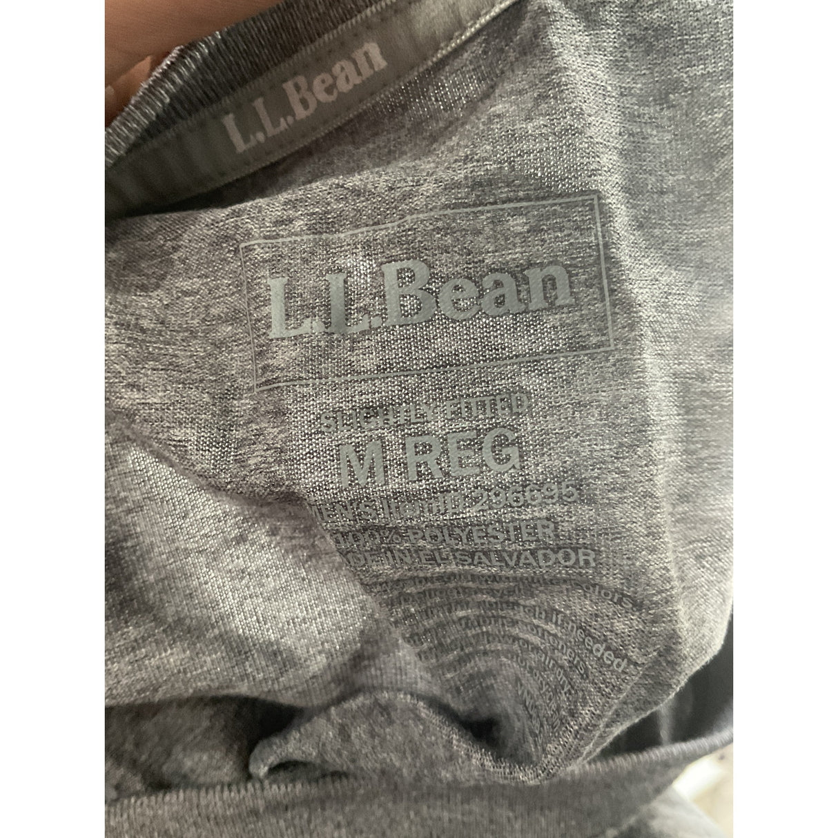 L.L. Bean Gray Men's Polyester Activewear Top - Size M