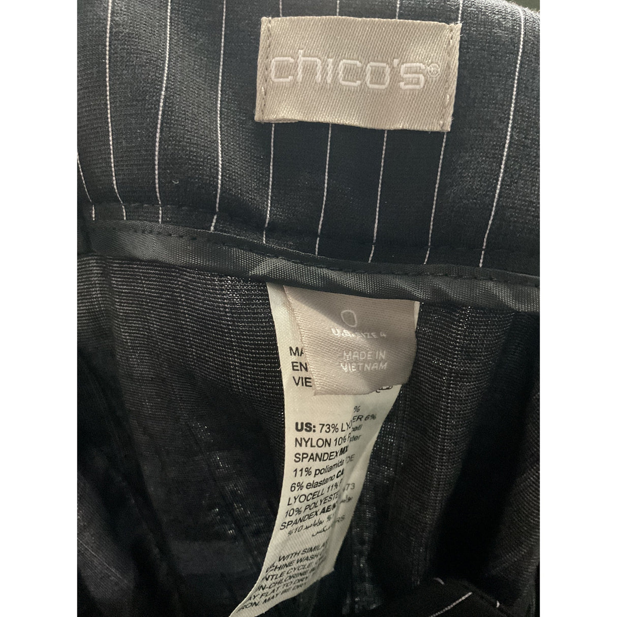 Chico's Women's STRAIGHT Pants - Black, Size 0