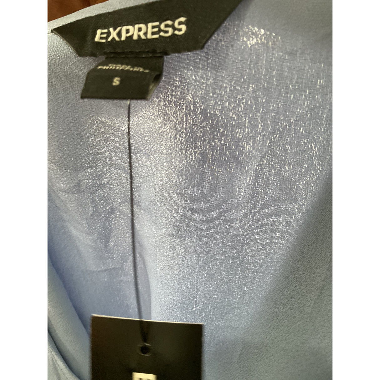 Express Blue Polyester Blouse - Women's Size S