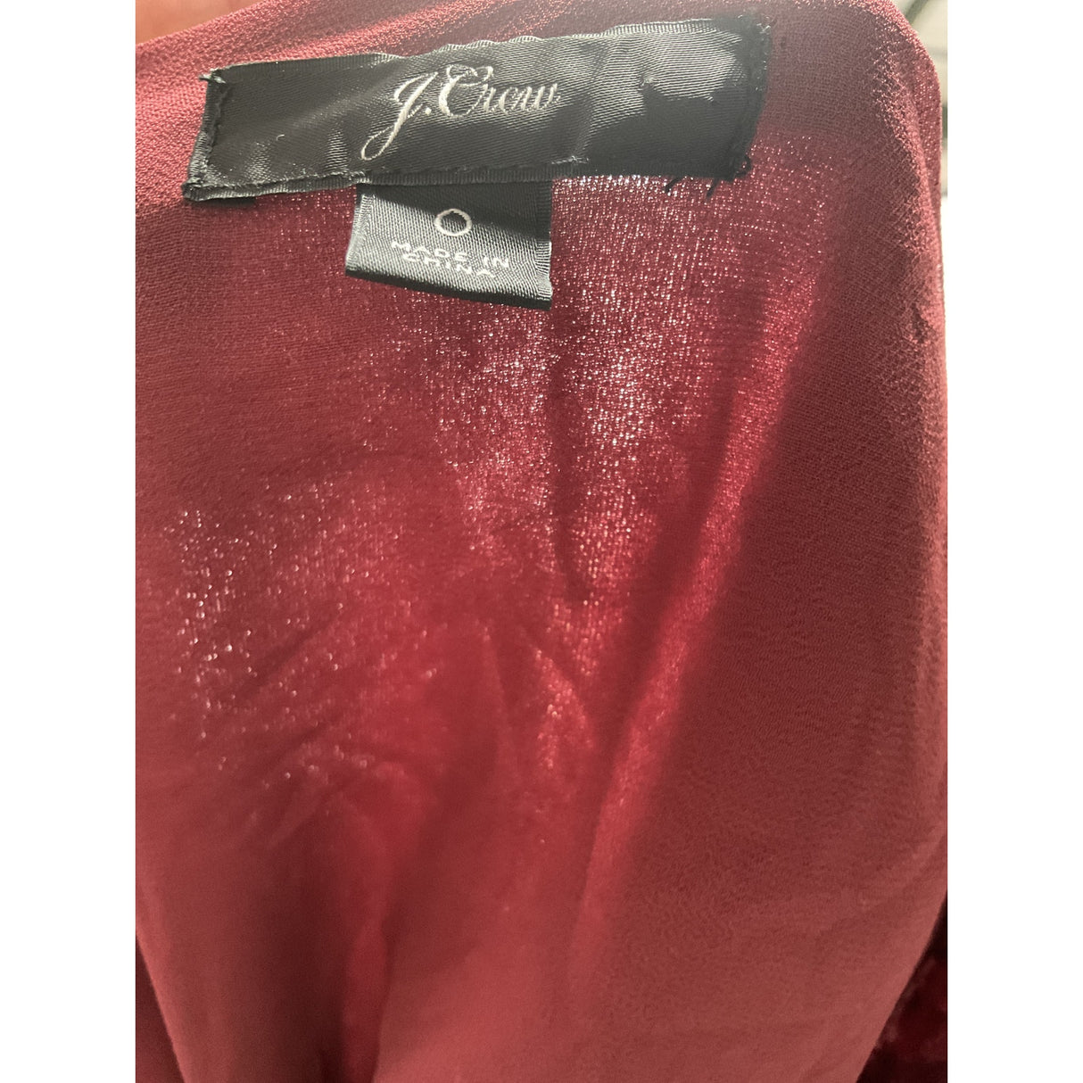 J. Crew Red Viscose Blouse - Size 0