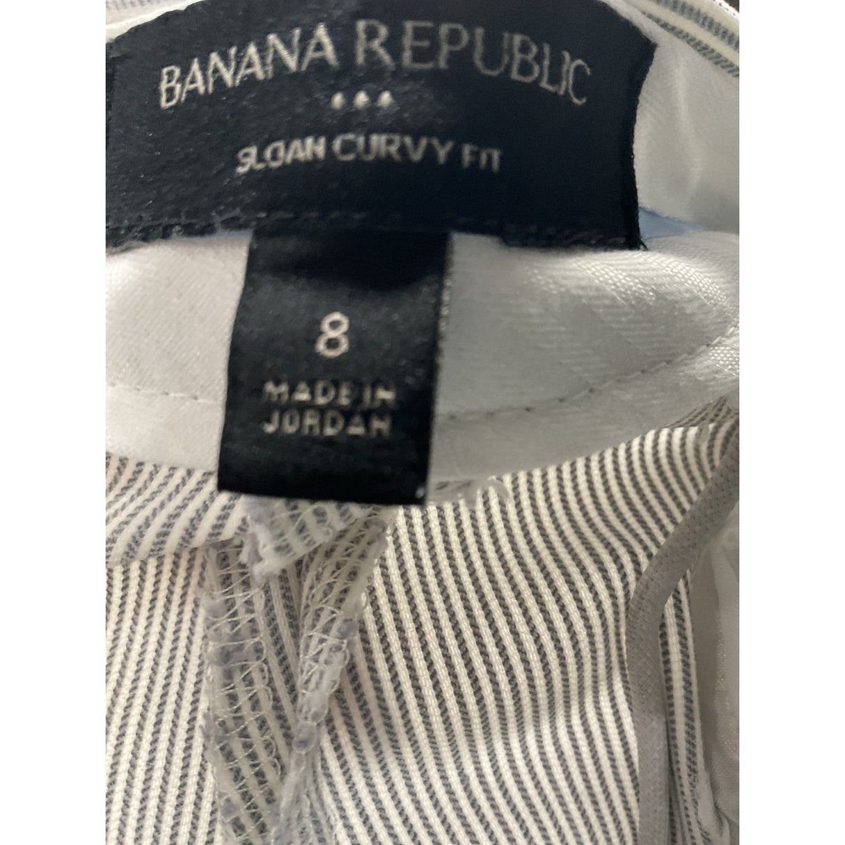 Banana Republic Gray Striped Straight Pants