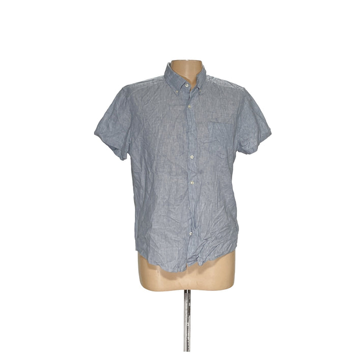 J. Crew Blue Cotton Button-Up Shirt