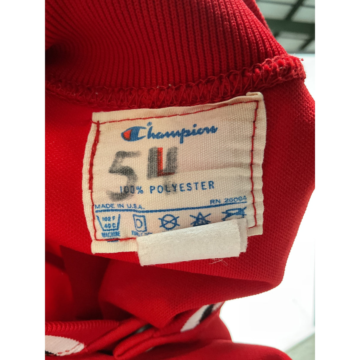 Champion Men's Red Full Zip Sweater (Size L)