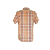 Nautica Men's Orange Plaid Short Sleeve Button-Down Shirt, XL