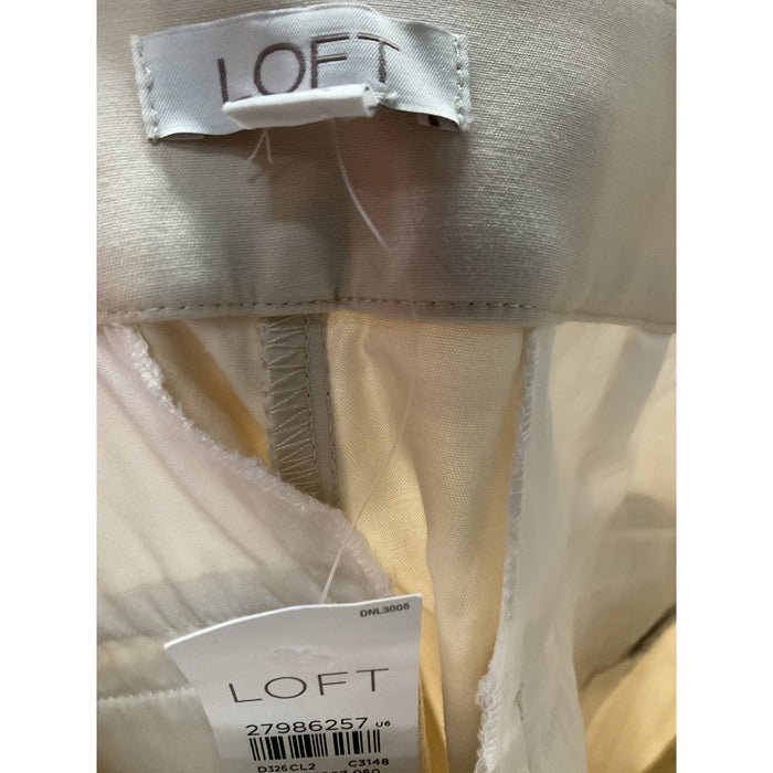 LOFT Cream Ankle Pants - Size 6