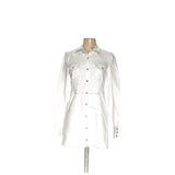 Free People White Midi Shirt Dress XS