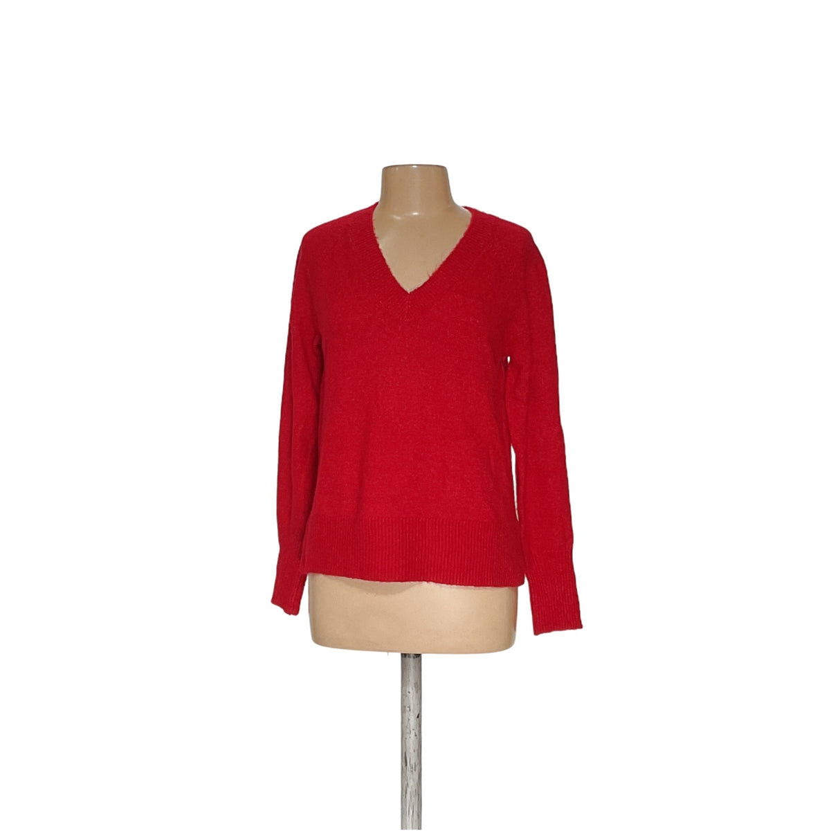 LOFT Red Acrylic Pullover Sweater - Women's XS