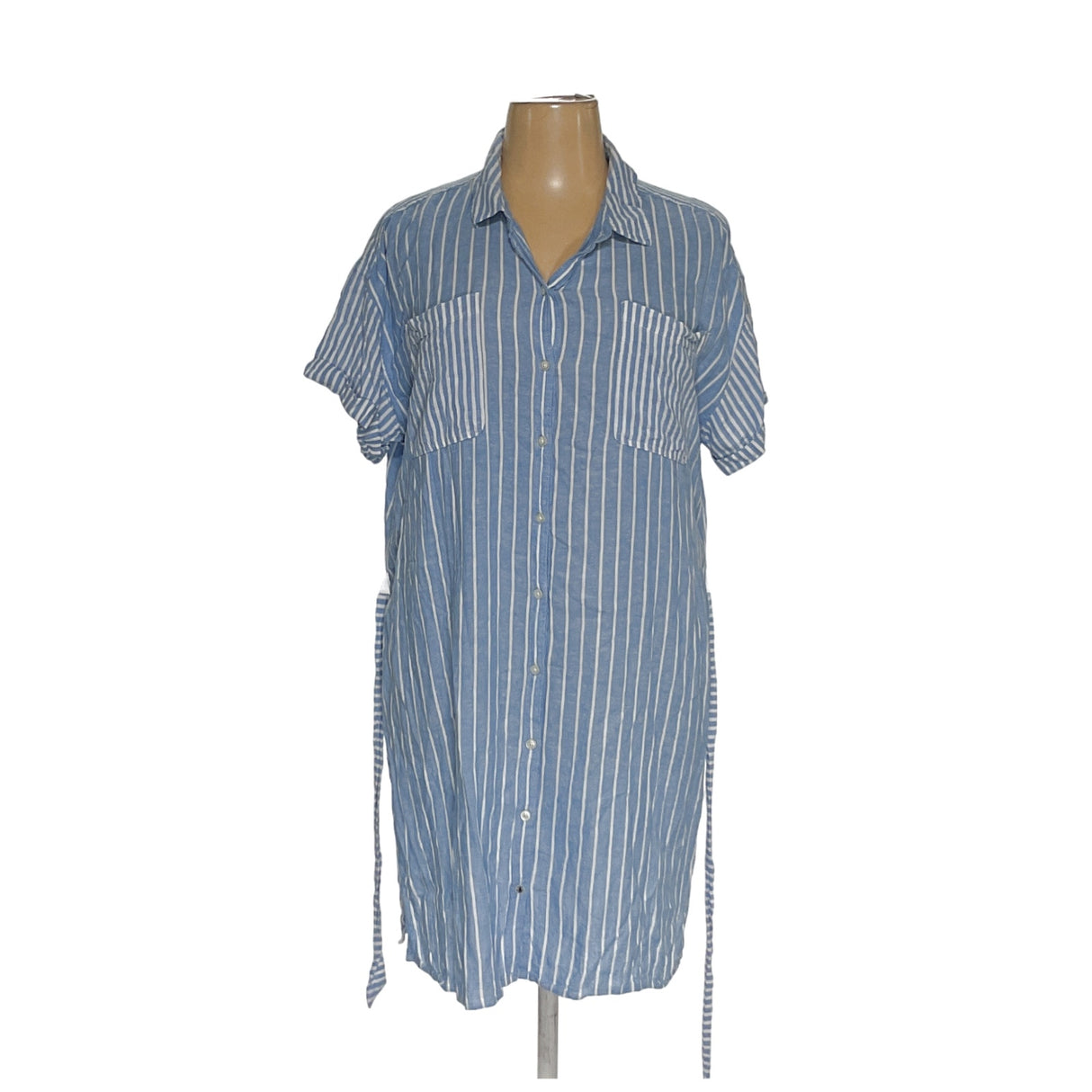 Nautica Blue Shirt Dress XXL