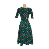 Lularoe Green Floral A-Line Dress