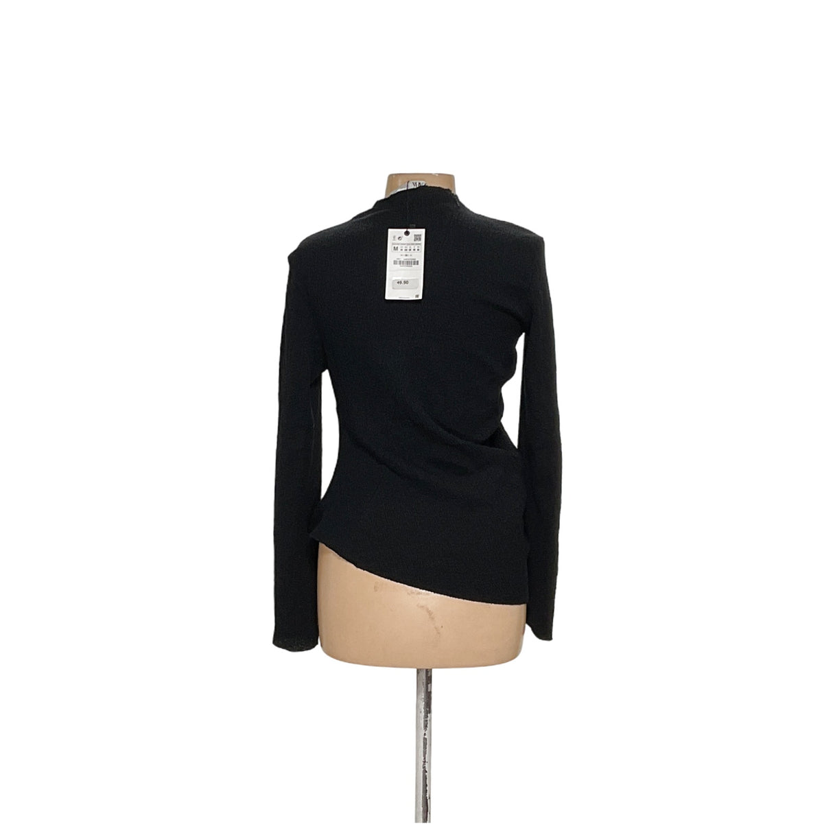 ZARA Black Cotton Pullover Sweater Size M