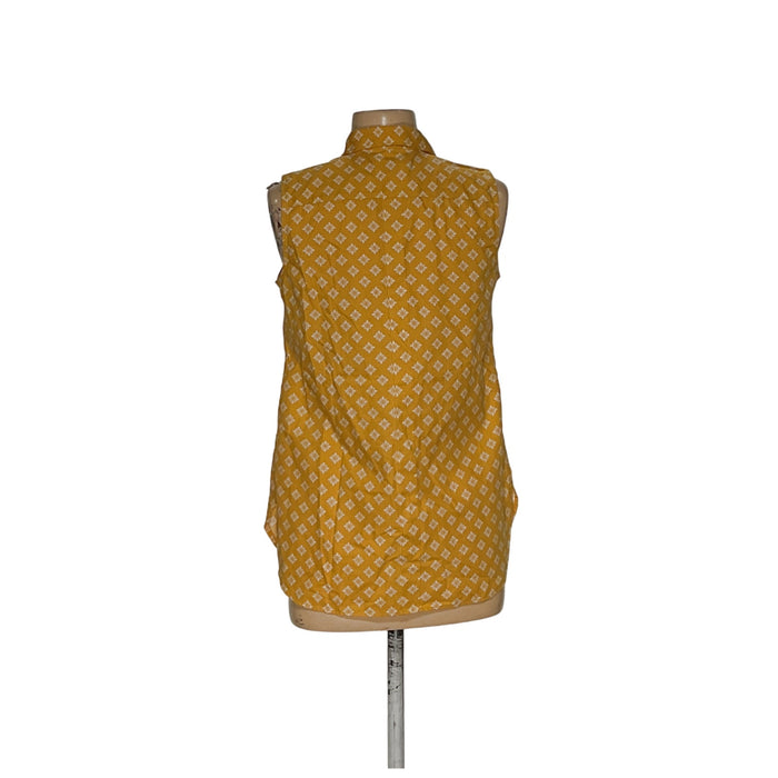 Lands' End Yellow Button-Up Top - Women's Size 4