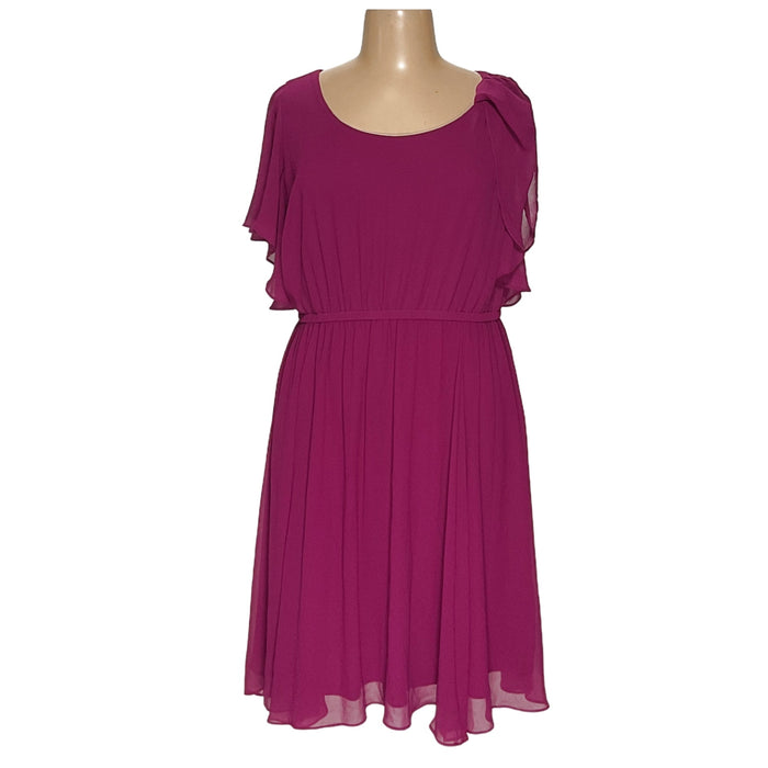 Torrid Purple Cotton Blouson Midi Dress