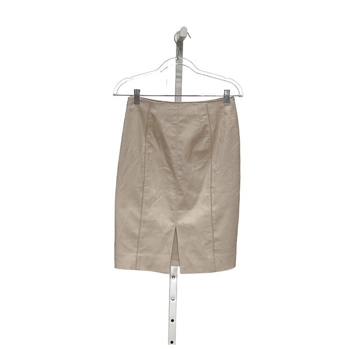 WHBM Beige Cotton Mini Skirt - Size 0