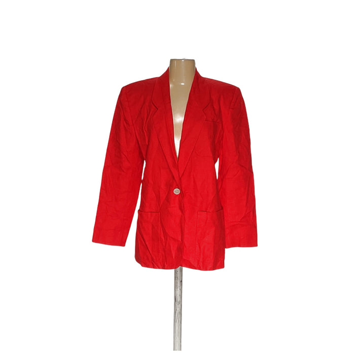 Talbots Orange Linen Blazer - Size 8