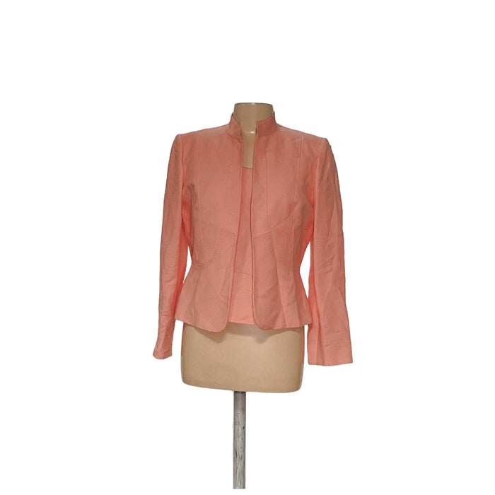 Tahari Orange Linen Blazer