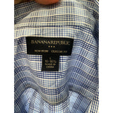 Banana Republic Blue Gingham Dress Shirt, 16/16.5