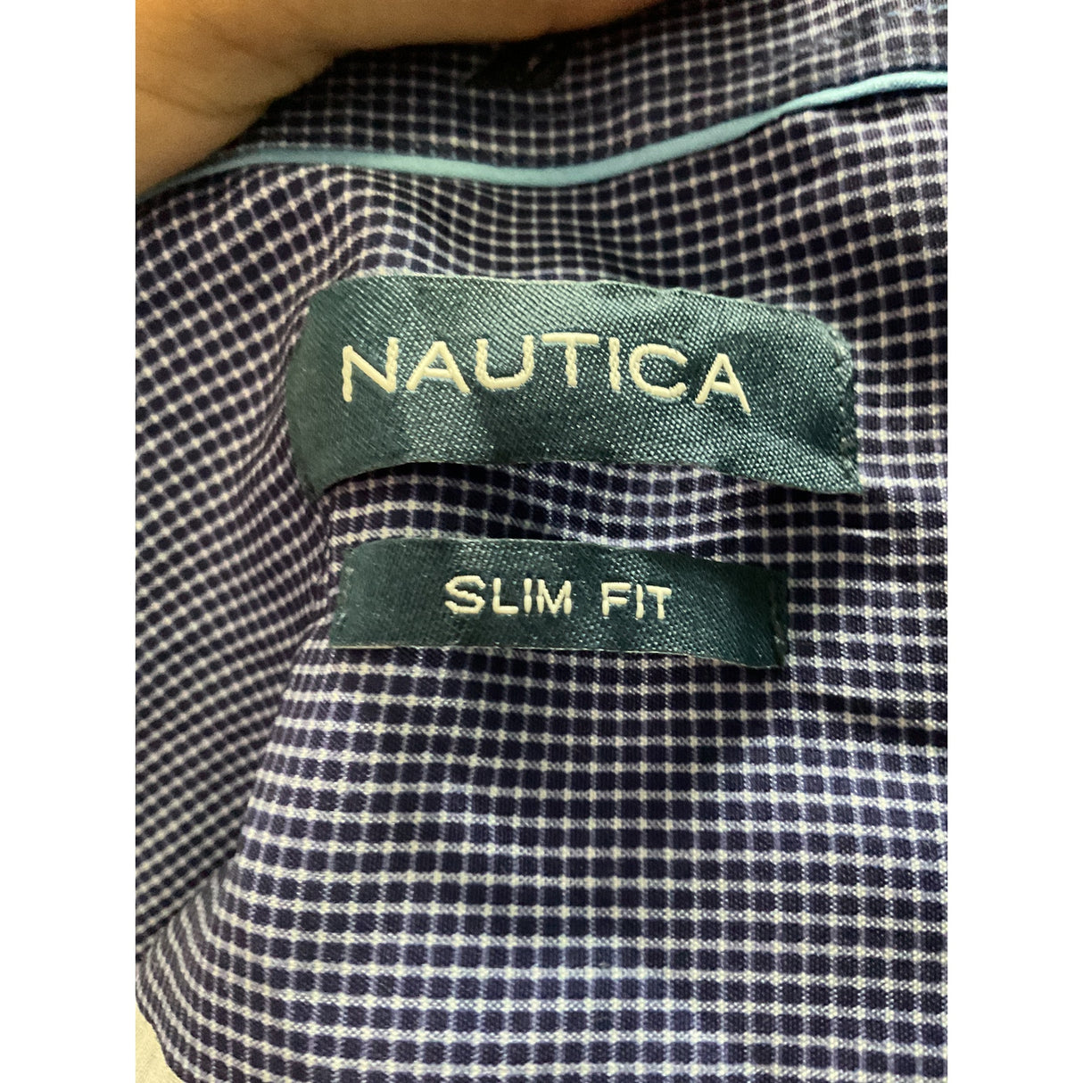 NAUTICA Blue Dress Shirt - Men's XL