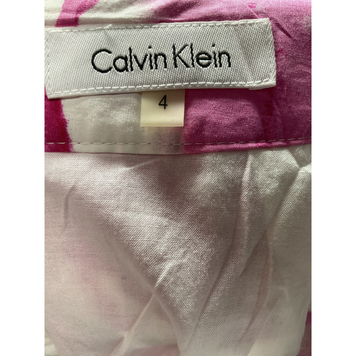 CalvinKlein A-Line Cotton Skirt, Size 4, Pink