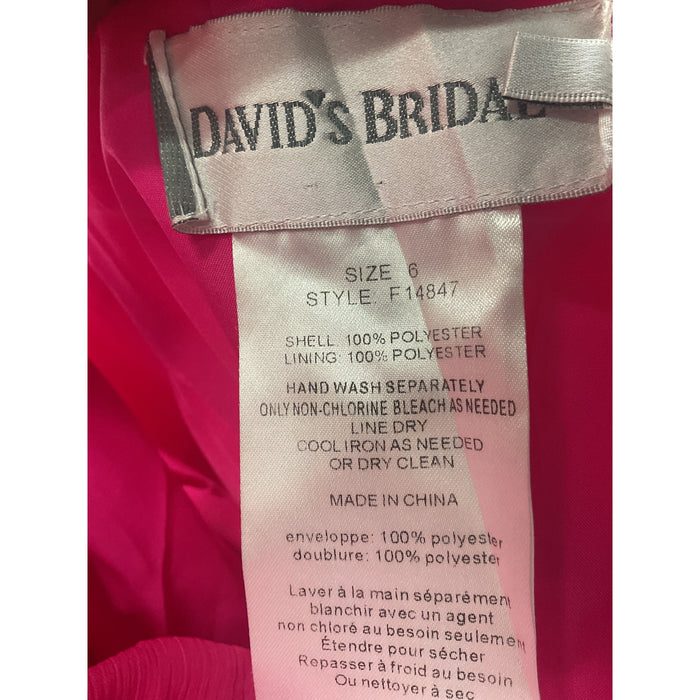 David's Bridal Pink Shift Dress 6