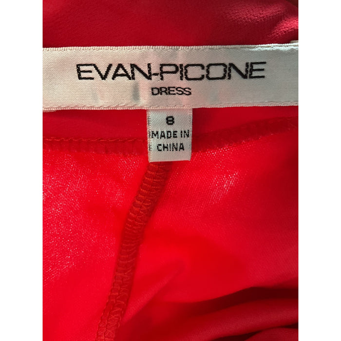 Evan Picone Red Midi Shift Dress