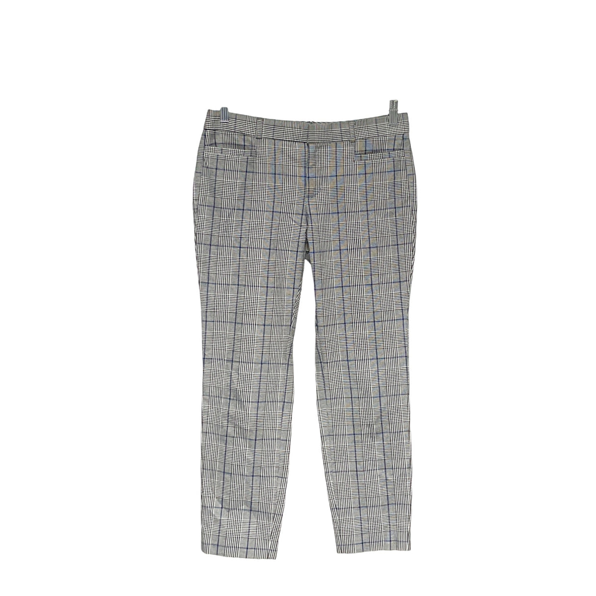 Banana Republic Petite Gray Plaid Cropped Pants - Size 4