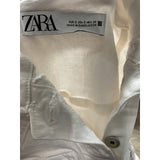 ZARA Women's White Cotton Jacket - Size S