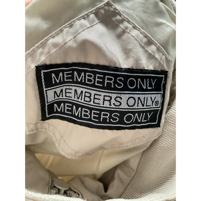 Members Only Beige XL Bomber Jacket