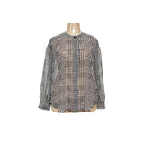 Lane Bryant Multicolor Houndstooth Button-Up