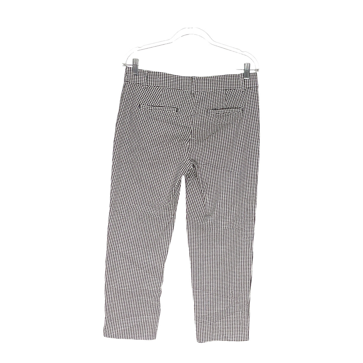 LOFT Black Gingham Cropped Pants
