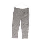 LOFT Black Gingham Cropped Pants