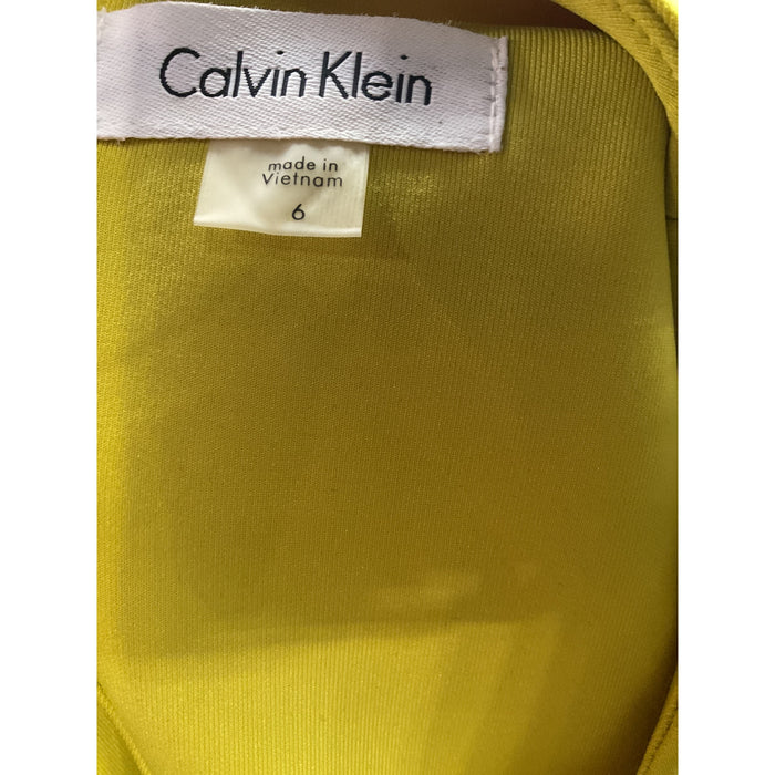 Calvin Klein Green A-Line Dress - Size 6