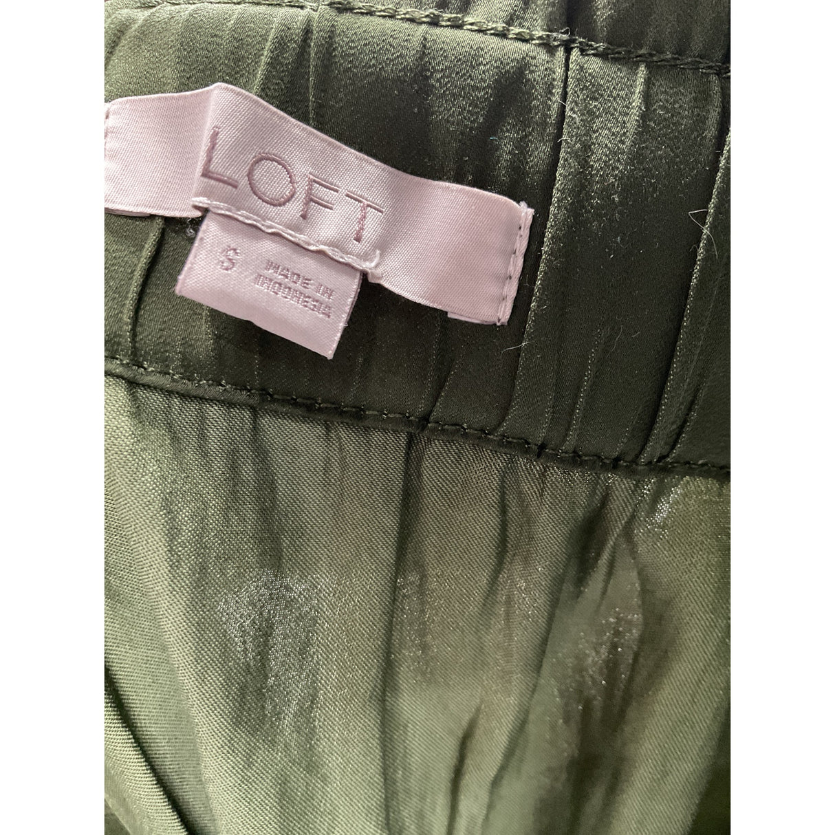 LOFT Green A-Line Skirt, Size S - 23 in length