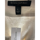 Banana Republic White Canvas Blouse, Size L