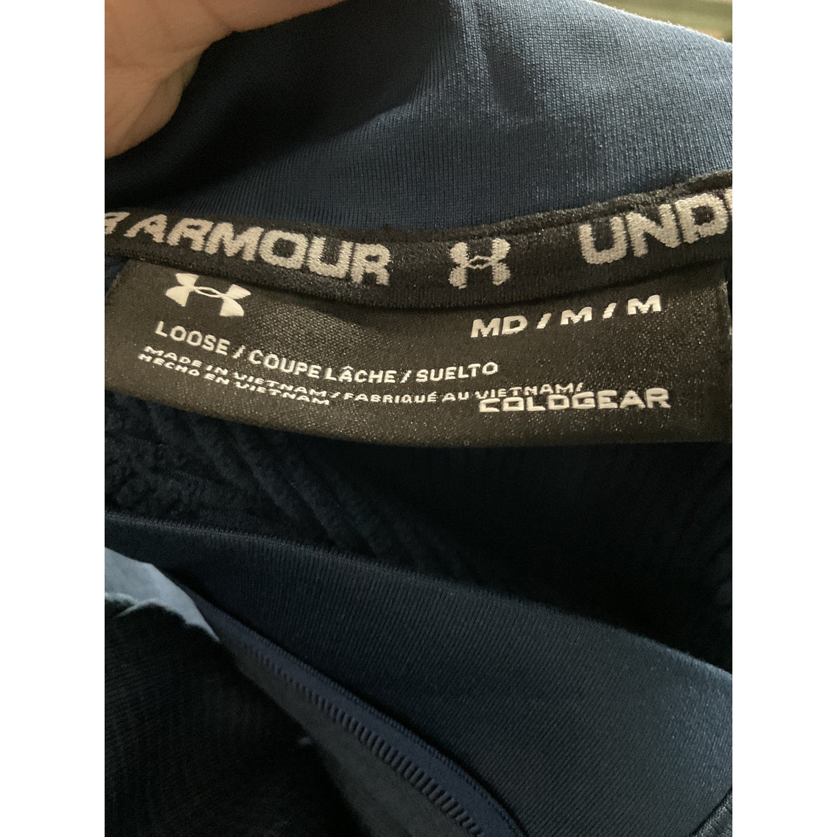 Under Armour Blue Polyester Henley Sweatshirt