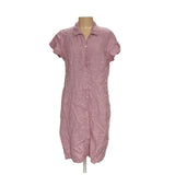 J.JILL Pink Linen Midi Shirt Dress L