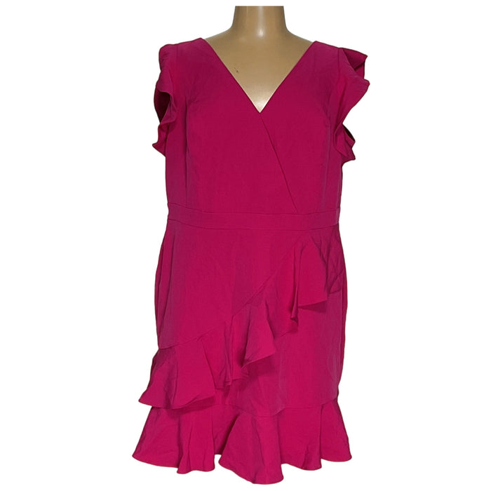 Pink CITY CHIC Wrap Dress - Size XL