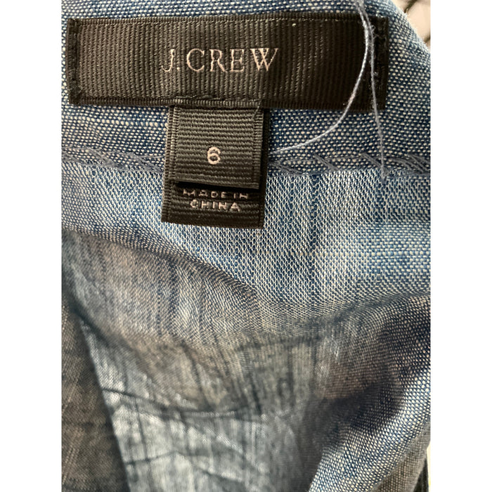 J. CREW Blue Cotton Blouse - Size 6