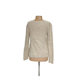 VINCE Beige Cotton Pullover Sweater